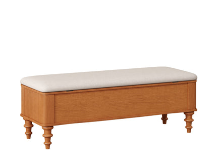 Storage Ottoman Bench For Living Room - Natural