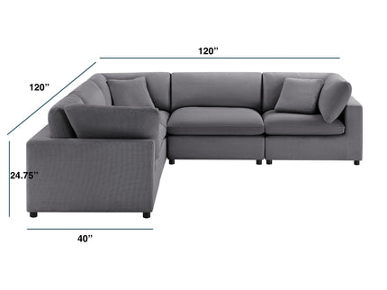 Cassandra - Modular 5 Piece Sectional