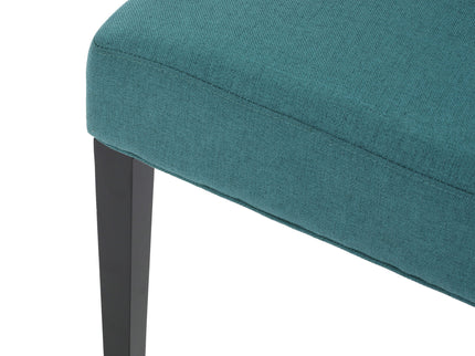 Dining Chair (Set of 2) With Upholstered Diamond Tufting And Espresso Birch Legs - Teal