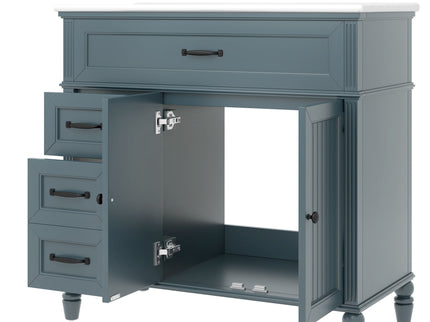 Bathroom Vanity With Sink, Freestanding Cabinet & Drawers