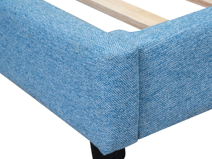 Modern Upholstered Platform Bed With USB Ports And LED Belt
