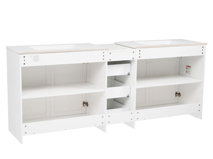 Double Sink Bathroom Vanity With Quartz Countertop