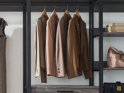 Monica - Walk-In Closet System, Extra Storage Space - Rustic