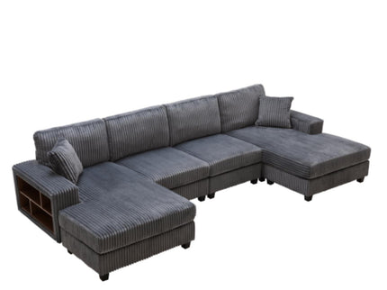 U-Shaped Convertible Sofa, 4 Seater Large Living Room Lounge