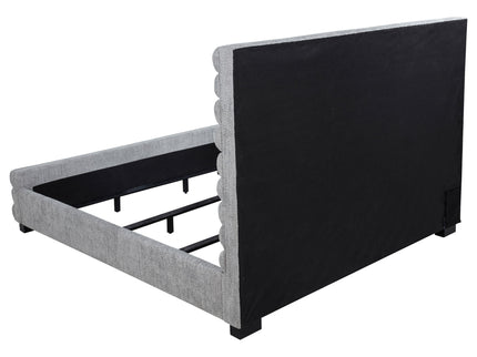 Fandango - Eastern Bed With Rolled Tufting - Gray