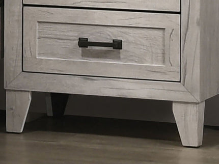 Nightstand, Bedside Table - White Washed