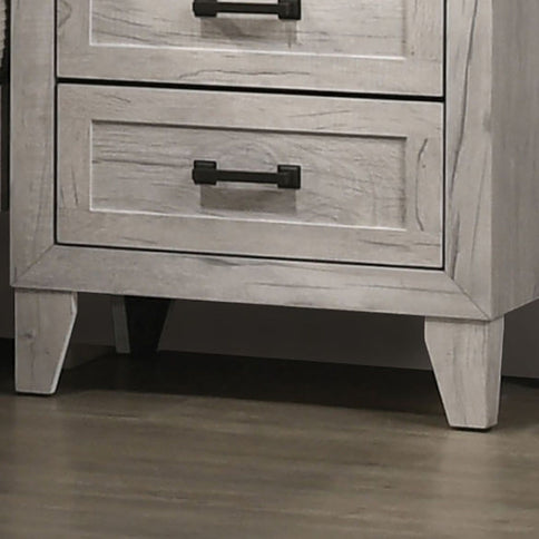 Nightstand, Bedside Table - White Washed
