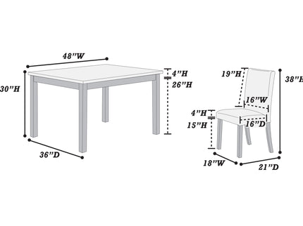 Dining Table With 4 Upholstered Side Chairs
