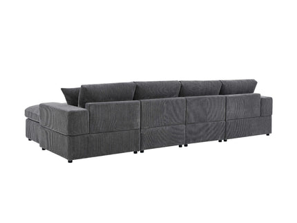 Upholstered Symmetrical Modular Sectional With 6 Seating
