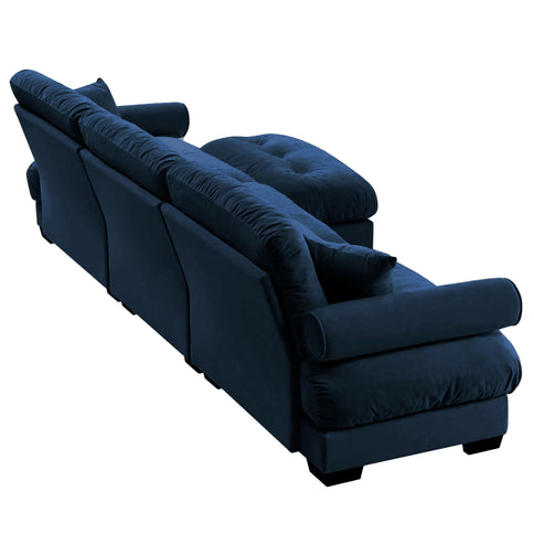 Super Comfort Oversized Modular Sectional Sofa With Movable Ottoman