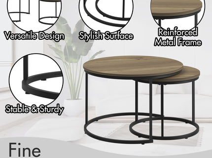 Round Nesting Coffee Table (Set of 2)