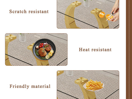Dining Table For Living Spaces - Gold / Transparent