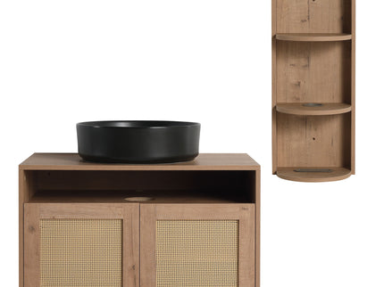Bathroom Vanity & Art Sink And Storage Rack, Float Mounting Design