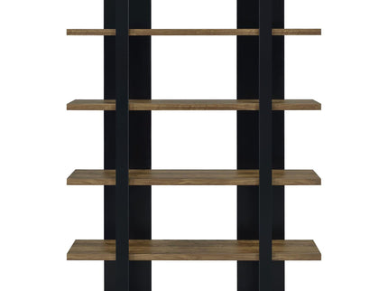 Mystrene - 4 Shelf Bookcase With Open Shelving Design - Black