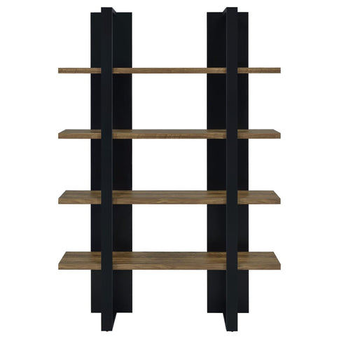 Mystrene - 4 Shelf Bookcase With Open Shelving Design - Black