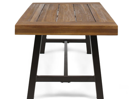 Carlisle - Industrial Coffee Table With And Slat Panel Design - Natural