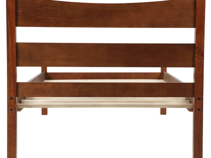 Twin Size Platform Bed With Headboard And Wooden Slat Support