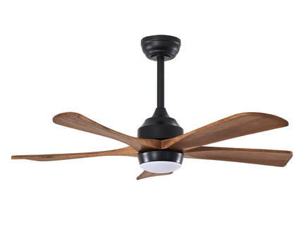 5 Blades Ceiling Fan With Lights Remote Control - Matte Black