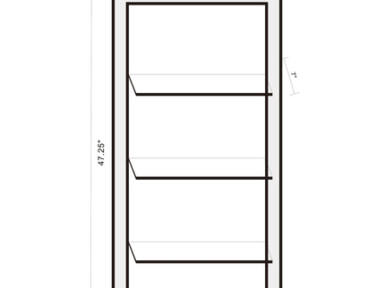 Cardinal - 3 Shelf Wall Mirror - Silver