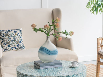 Unique Capiz Coffee Table & Pedestal Base