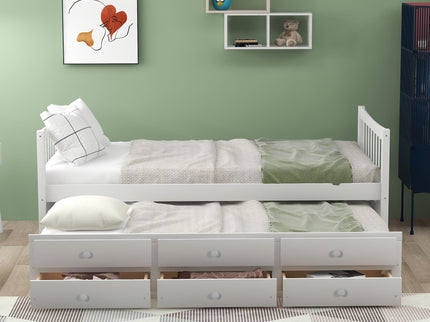Twin Size Daybed With Trundle And Drawers