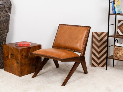 Colin - Lounge Chair - Brown / Tan