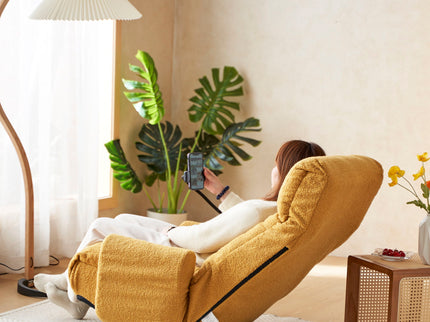 Adjustable Swivel Lounge Chair With 360 Degree Rotating Seat And Headrest Support