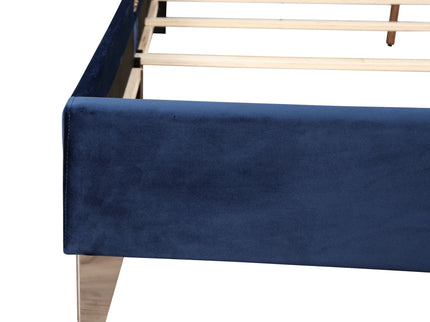 Upholstered Nailhead Trim Chic Bed