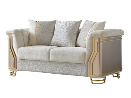 Chateau - Loveseat - Cream / Brown