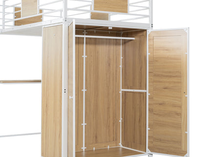 Loft Bed With L Shape Desk And Wardrobe