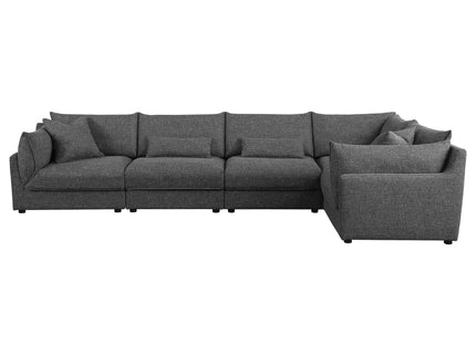 Tomasina - Modular Sectional Sofa With Corner, Armless Chairs And Armchairs - Black