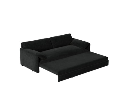 Pull Out 3 In 1 Convertible Sleeper Sofa With Side Storage, Multi Functional