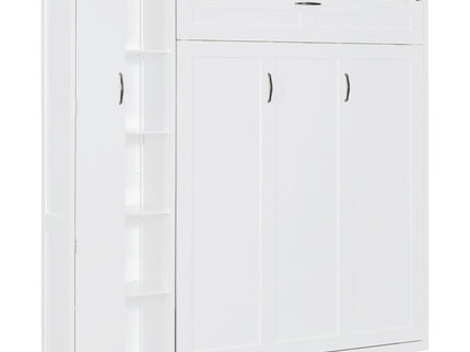 Murphy Wall Bed With Shelves, Wardrobe And LED Lights