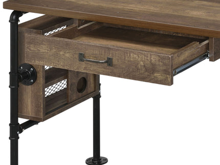 Endang - Writing Desk - Weathered Oak / Black