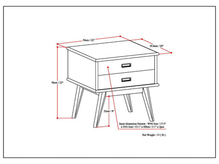 Draper - Handcrafted Mid Century End Table