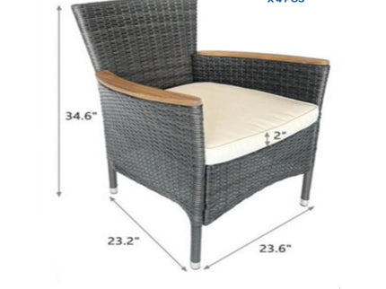 4 Piece All-Weather Patio Dining Chair Set