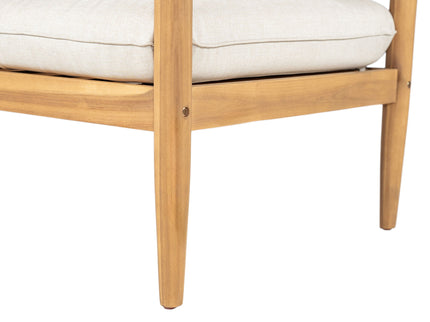 Terassi - Outdoor Lounge Chair (Set of 2) With Cushions - Beige / Light Teak