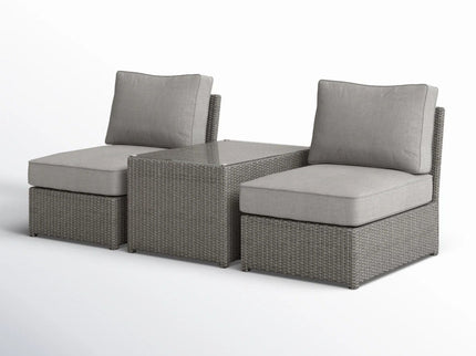 Modern Wicker Outdoor Seating Set With Cushions