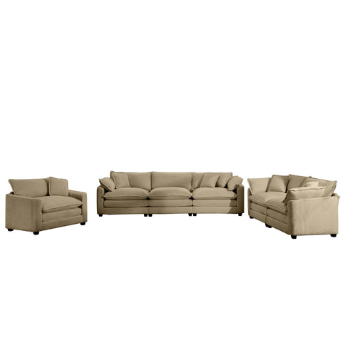 Elegant Oversized Sectional Sofa Set With Deep Seats And Flexible Layout