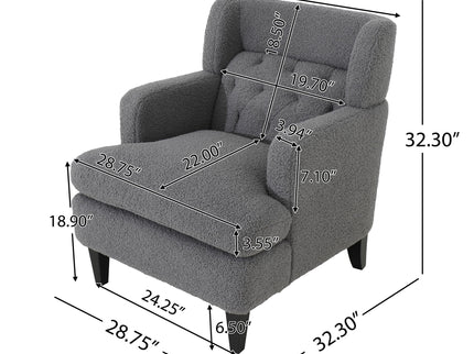 Upholstered Accent Chair Tufted Armchair For Living Room And Bedroom