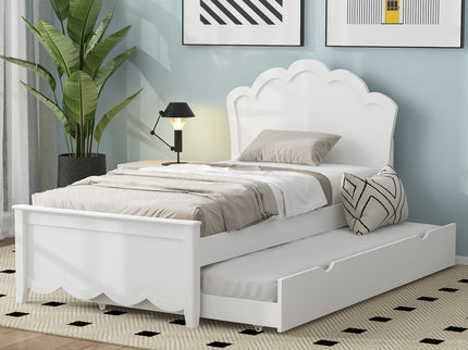 Platform Bed With Headboard And Trundle