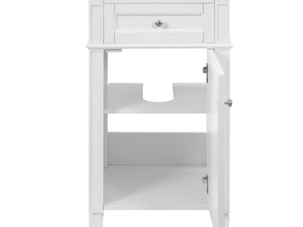 French Style Bathroom Vanity With Sink, Soft-Closing Door, Adjustable Shelf, Rectangular Design