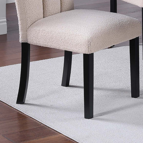 2 Tone Dining Table Set With Upholstered Side Chairs