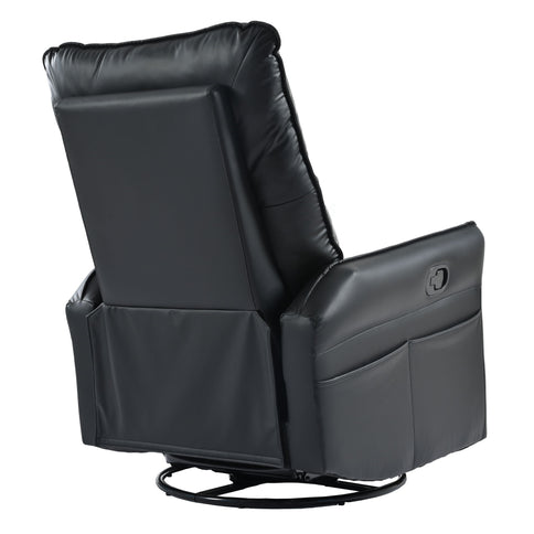 360° Modern Small Rocking Swivel Recliner Chair With Side Pocket