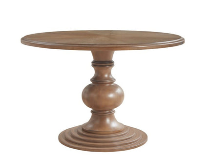 Round Pedestal Dining Table - Walnut