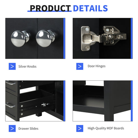 Bathroom Vanity With Sink Top, Bathroom Vanity Cabinet With 2 Doors And 2 Drawers, Open Shelf