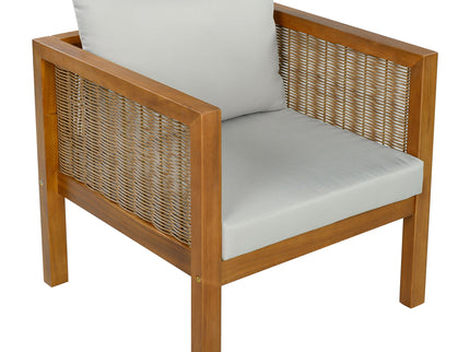 2 Piece Outdoor Armchair Set With Cushion