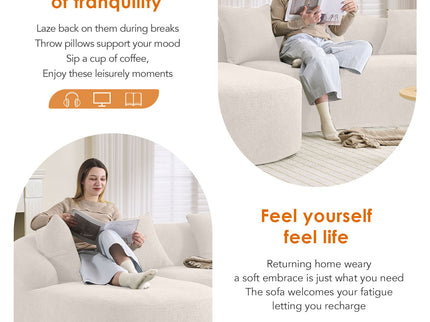 Combined Sofa With 4 Pillows