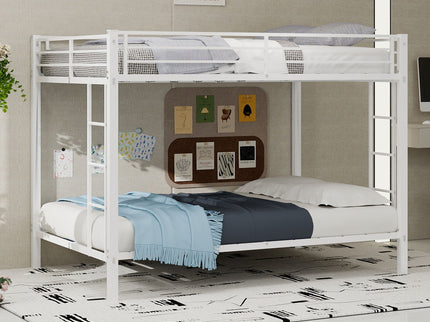 Bunk Bed For Kids, Convertible Frame With Ladders & Guardrail