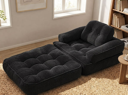 Convertible 2 In 1 Armrest Sofa For Bedroom